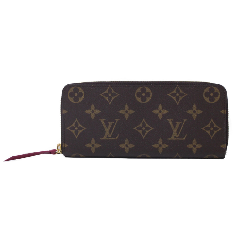 UnWith Louis Vuitton Portefeuille Clemence Monogram Fuchsia Pink Wine Red